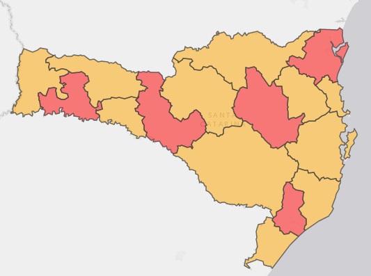 Mapa de risco por região. Clique para abrir
