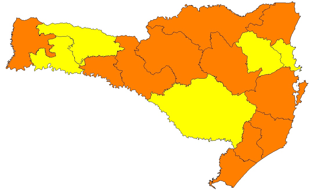 Mapa de risco por região. Clique para abrir