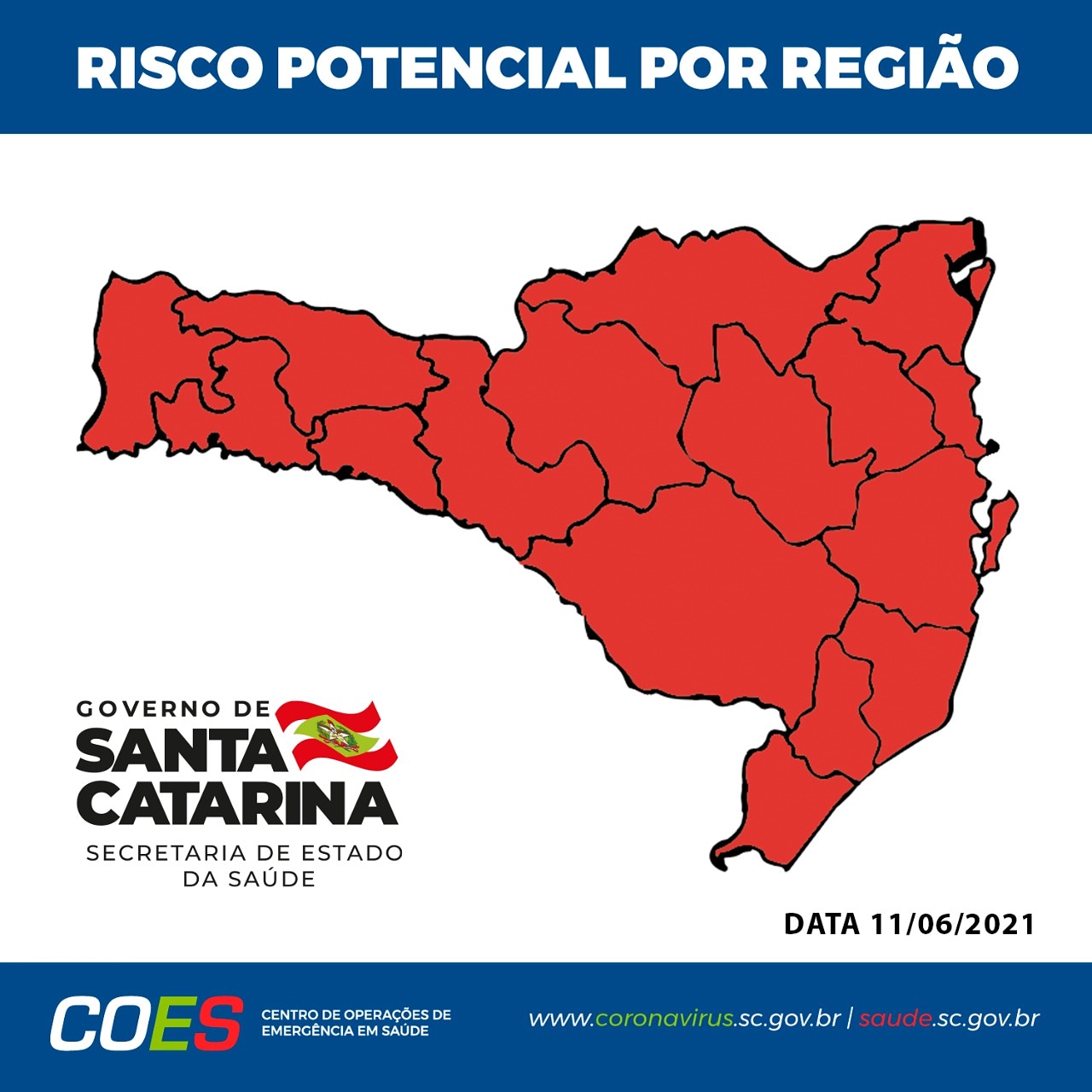 Mapa de risco por região. Clique para abrir